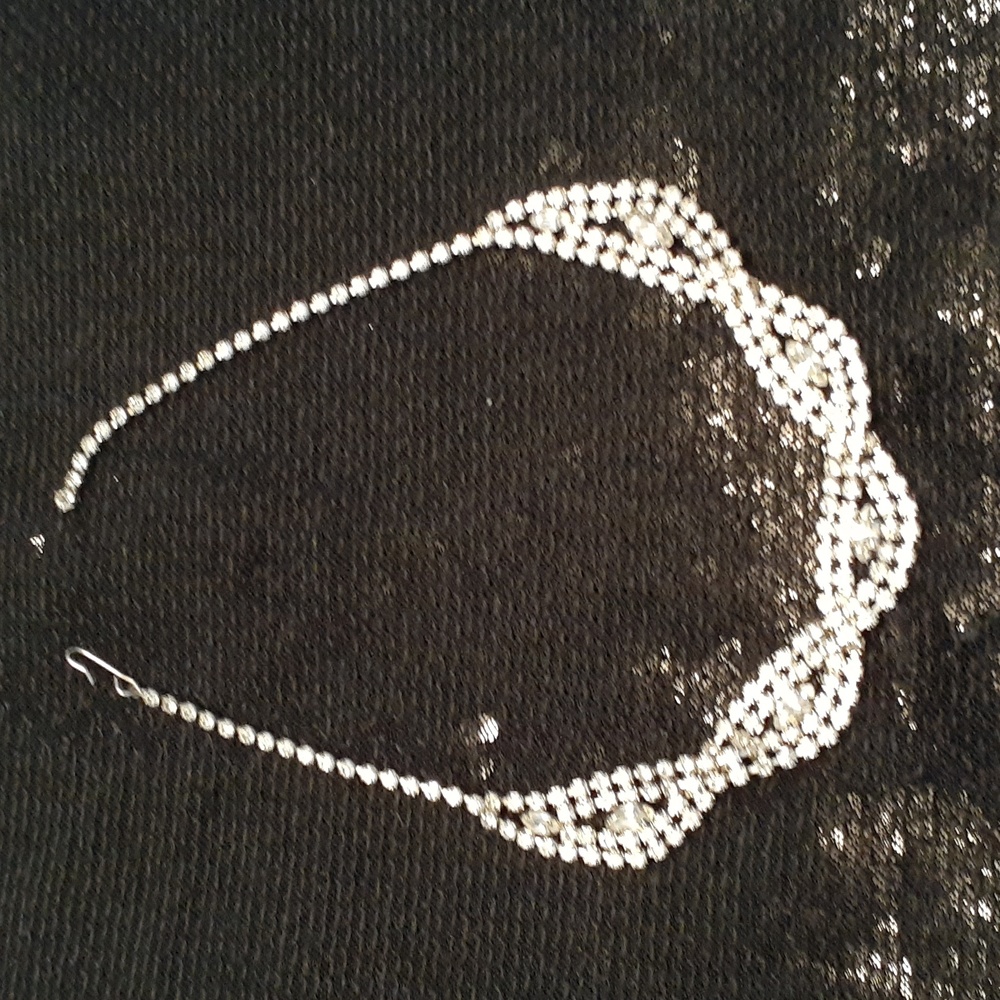 Genuine VINTAGE (from the 1940's or 1950's) formal rhinestone necklace